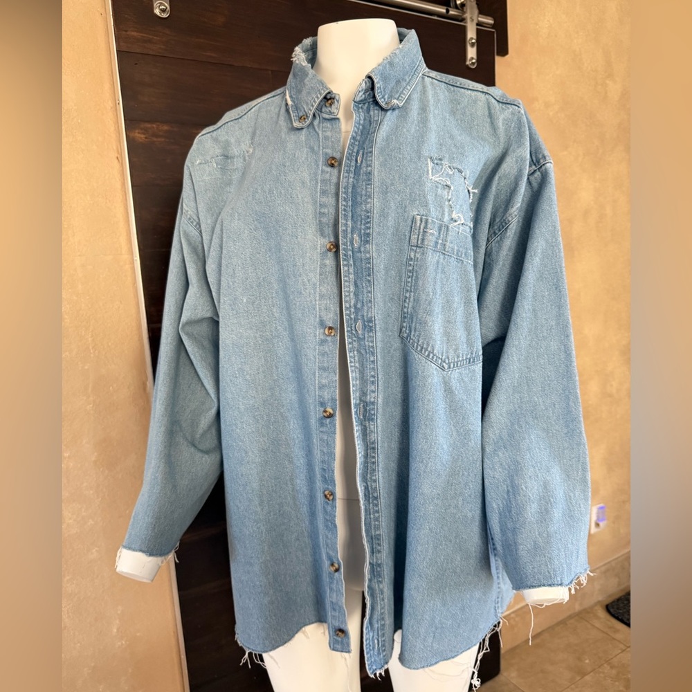 Upcycled Rivers End Evolution Distressed Denim Sh… - image 8